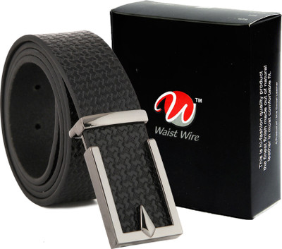 

Waist WIre Men Party, Formal Black Genuine Leather Belt