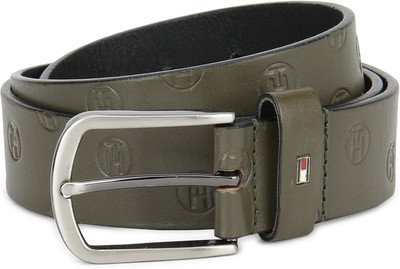 

Tommy Hilfiger Men Green Genuine Leather Belt, Olive
