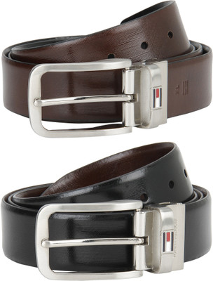 

Tommy Hilfiger Men Formal Multicolor Genuine Leather Reversible Belt, Black/brown