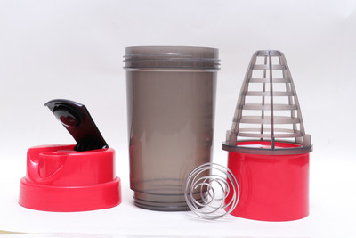 

A&D Red&black 400 ml Shaker(Pack of 1, Red), Black;red