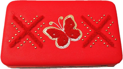 

DS Creations Casual Pink, Red Clutch