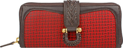 

Hidesign Casual Red, Brown Clutch, Brown;red