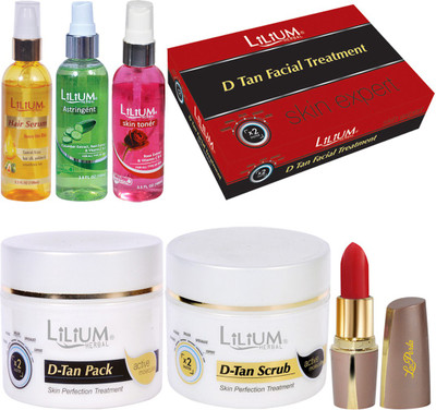 

LILIUM Super Saving Skin Care Combo Pack With Moisturizing Lipstick(Set of 7)