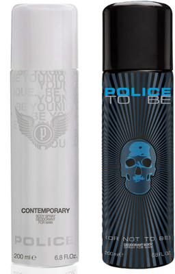 

Police Contemporary & To Be Man Deodorant Spray - For Men(400 ml, Pack of 2)