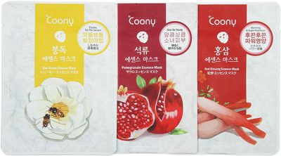 

Coony Coony Face Mask Pomegranate,Bee Venom,RedGinseng Pack of 3(70 g)