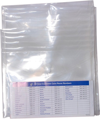 

Aahum Sales Polypropylene My clear Bag For Carry check Book Set of 10(Set Of 10, White)