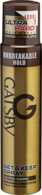 

Gatsby Set & Keep Hair Spray Ultra Hard 250ml Spray(250 ml)