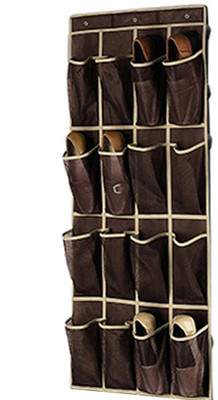 

Trendy 16 Pockets Hanging Over the Door Shoe Organizer( )