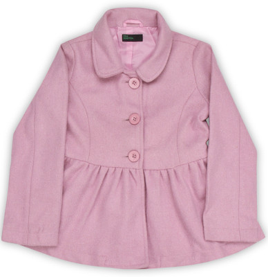 United Colors of Benetton Full Sleeve Solid Baby Girls Jacket, 12l