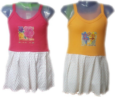 sahara Girls Maxi/Full Length Casual Dress(Multicolor, Fashion Sleeve) available at flipkart for Rs.195