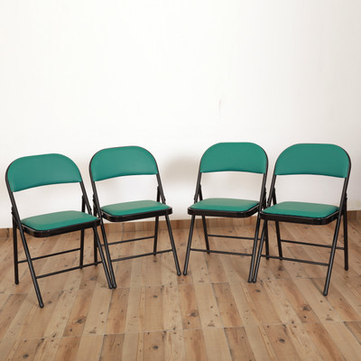 EROS Metal Outdoor Chair(Green, Pre-assembled)