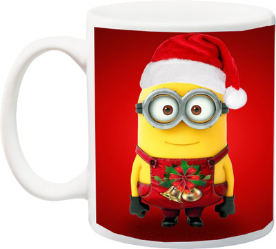

stylotrendz Minion Santa Christmas Gift Ceramic Mug(325 ml), White