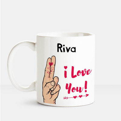 

Huppme I Love you Riva printed personalized coffee mug Ceramic Mug(350 ml), Multicolor