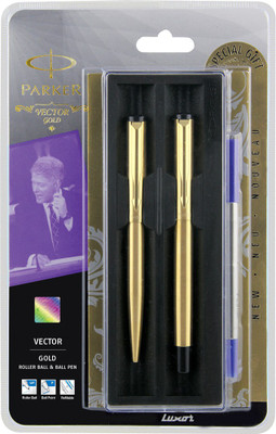 

Parker Vector Gold Ball Pen + Stationery Set