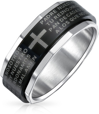 

Bling Jewelry Silver Ring, Black