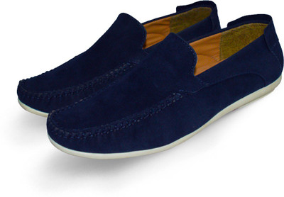 

the fox leather suede blue driver loafer Loafers For Men(Blue