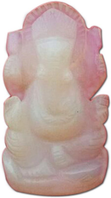 

DivyaMantra Hindu Opalite Stone God Ganesha Idol Sculpture Statue Murti Decorative Showpiece - 10 cm(Rose Quartz, Clear)