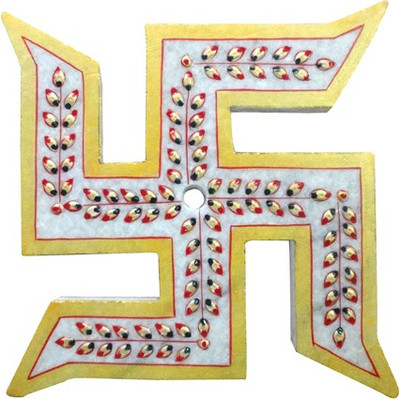 

Dharohar The Heritage Swastik 6"x6" (Marble) Decorative Showpiece - 15 cm(Marble, Multicolor)