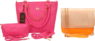 

Anemone Women Casual Pink, Yellow PU Hand-held Bag