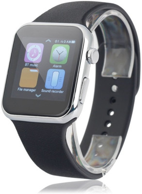 

M-STARK Leno.vo compatible bluetooth smartwatch with camera,sim-card slot and memory card slot Silver Smartwatch(Black Strap Free Size)