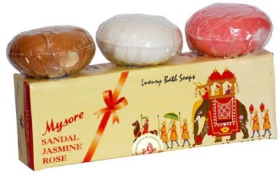 MYSORE SANDAL Jasmine Rose Soap(3 x 150 g)