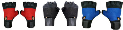 

Cp Bigbasket Premium Quality Netted with Wrist Support With No Sweat Gym & Fitness Gloves (Free Size, Red, Black, Blue), Black;blue;red