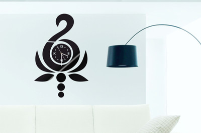 

Naveed Arts  Acrylic wall clock Sticker(Pack of 1, Black