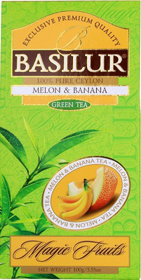 Basilur Tea Basilur-100g-Melon&Banana Banana Green Tea(100 g, Box)