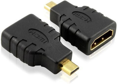 

LipiWorld TV-out Cable (Pack 2)HDMI Female to Micro HDMI Male Connector Coupler Converter Adapter(Black, For Mobile)