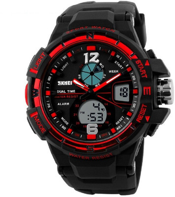 

Skmei Analog Digital Multifuction Premium Sports Watch for Men and Boys, Red Watch - For Men