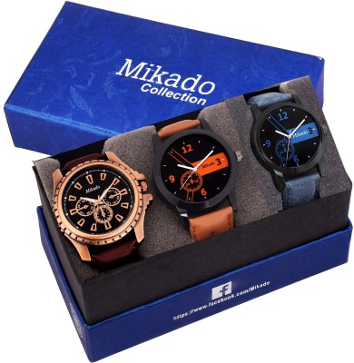 Mikado Exclusive Combo set with a Best price 3 watches combo for Men's and boy's Watch  - For Men   Watches  (Mikado)