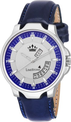 LimeStone LS2676 Free Size Day and Date Functioning Watch  - For Men   Watches  (LimeStone)