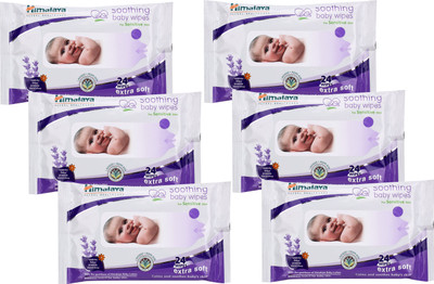 

Himalaya Soothing Baby Wipes 24 (Pack of 6)(144 Pieces)
