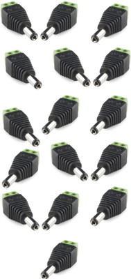 

ReTrack SET OF 16PC Screw Fastening Type Male DC Power Plug-Connector (Barrel Jack to Bare Wires) Pin Connector Wire Connector(Green, Pack of 16)