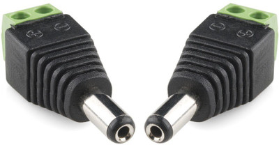 

ReTrack SET OF 2PC Screw Fastening Type Male DC Power Plug-Connector (Barrel Jack to Bare Wires) Pin Connector Wire Connector(Green, Pack of 2)