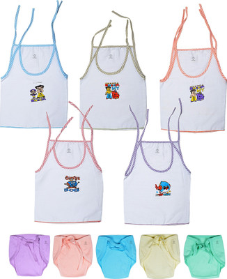 

Sathiyas White Jabla with Nappies(White)