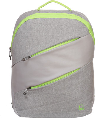

United Colors of Benetton Contrast Zipper 27 L Backpack(Multicolor), Grey