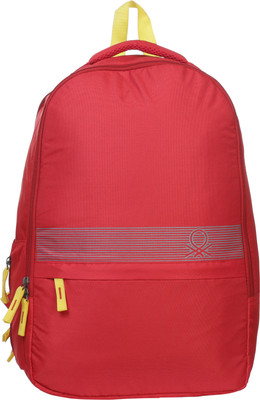 

United Colors of Benetton Stripe Print 18 L Backpack(Red)