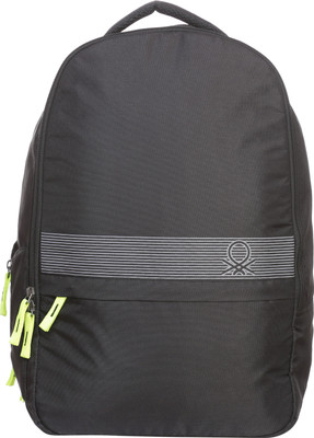 

United Colors of Benetton Stripe Print 18 L Backpack(Black)