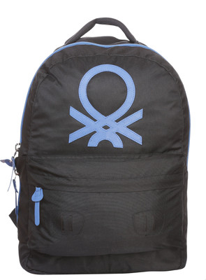 

United Colors of Benetton Big Logo 15 L Backpack(Black, Blue)