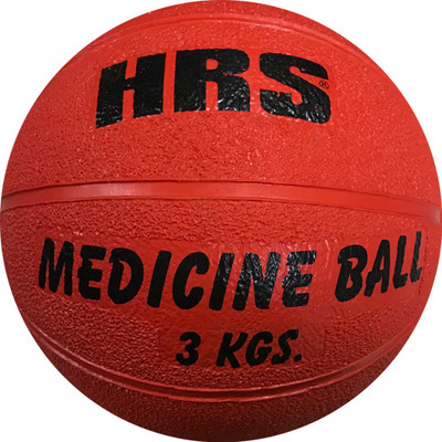 

HRS Rubber Medicine Ball without Handle, 3KG - Red Medicine Ball(Red, Diameter: 23 cm)