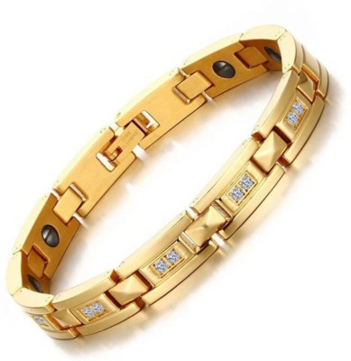 University Trendz Stainless Steel, Metal Gold-plated Bracelet