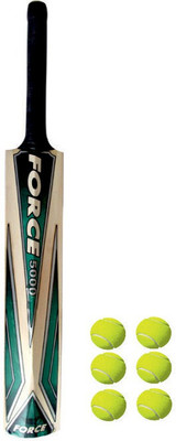 

force Green 5000 with Combo Poplar Willow Cricket Bat(0.45 kg