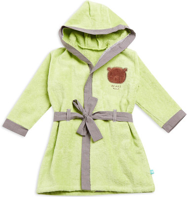 

Mini Klub Green  Size Bath Robe(1N BATHROBE, For: Baby Boys & Baby Girls, Green
