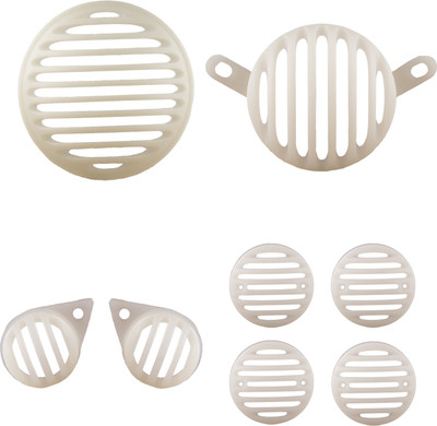 

Autofy Plastic Radium / Glow in Dark / Night Grill for Royal Enfield Bullet Standard 350 & 500 Bike Headlight Grill(White)