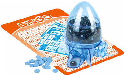 

Emob Rocket Shape Bingo Machine Family Game With 90 Numbers Counters and 48Cards Board Game