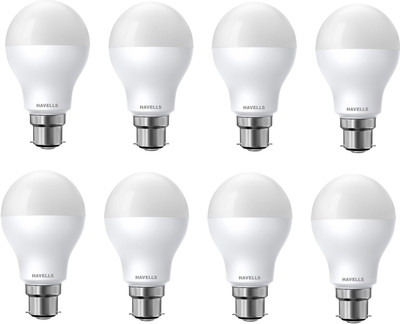 HAVELLS 5 W Basic Standard B22 LED Bulb(White, Pack of 8)