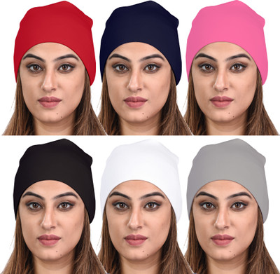 69GAL Solid Skull Cap Cap(Pack of 6)