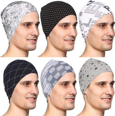 SHAUN Printed Skull Cap Cap(Pack of 6)