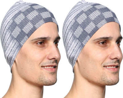 SHAUN Printed Skull Cap Cap(Pack of 2)